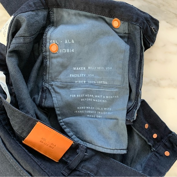 Billy Reid Jeans • Slim Cut MSL ALA Dark Blue Wash• Mens Size 31 - Picture 7 of 7